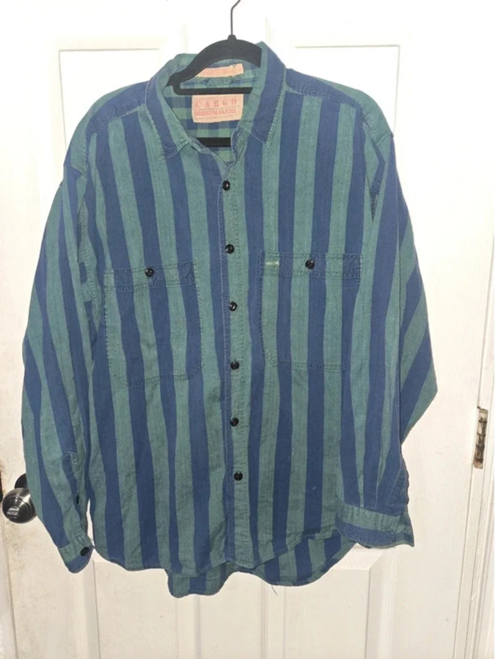 Vintage cargo shirt makers size L men